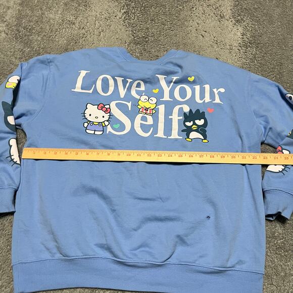 Sanrio Hello Kitty & Friends Love Yourself Sweatshirt Womens XL *flaw - Picture 4 of 7